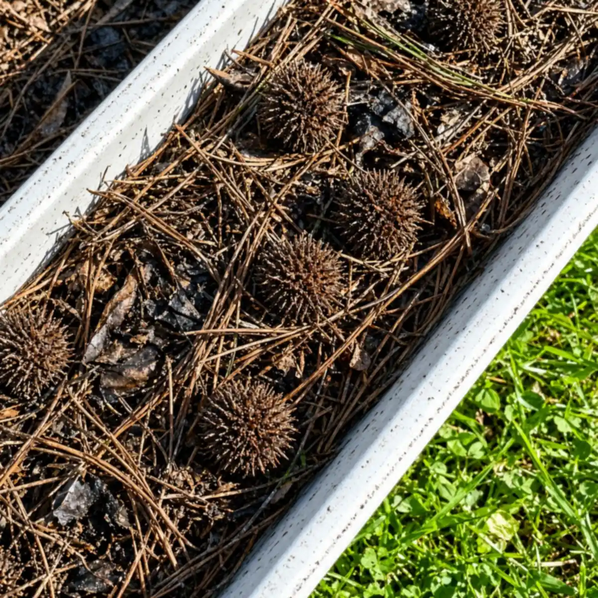 Gutter debris in Newnan GA