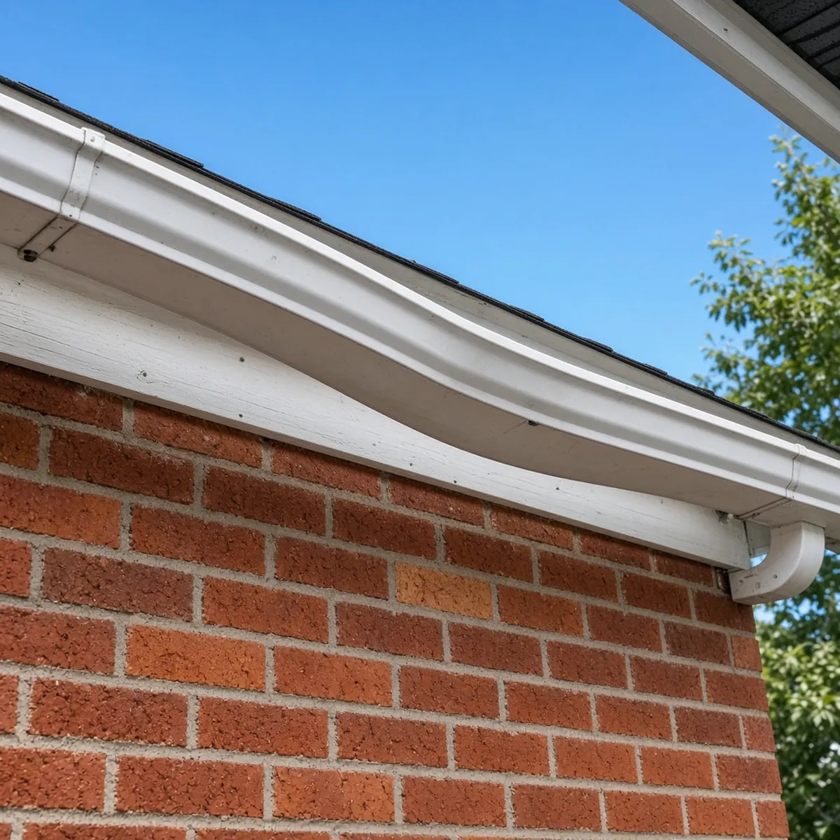 Sagging gutter needing repair in Newnan GA