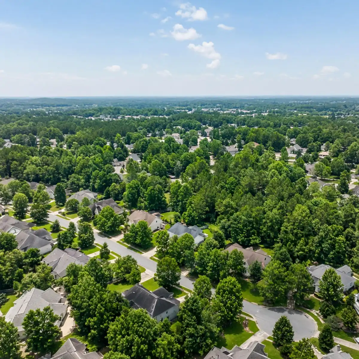 Aerial view of Coweta County GA service areas